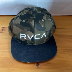 RVCA Mens Adjustable Cap Skater Hat Mid Fit Snapback camo